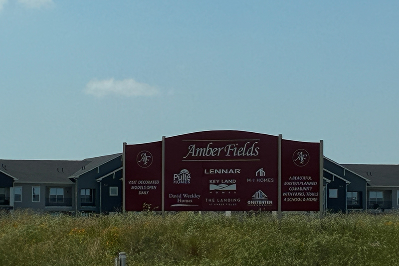 Amber Fields Sign